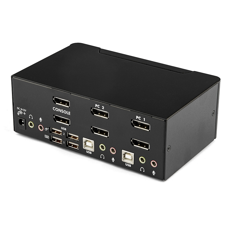 StarTech SV231DPDDUA 2 Port Dual DisplayPort USB KVM Switch with Audio & USB 2.0 Hub
